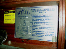 FITRE-TLP24 -  TELEFONO A MANOVELLA  PORTATILE- IN CASSETTA-1956