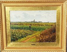 Giovanni Guarlotti (Galliate (NO)1869-1954). " Galliate 1912". Olio su cartone. 