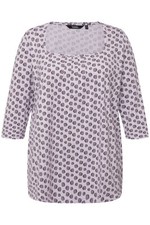 Ulla Popken donna taglie forti camicia a pois linea A scollo Carree