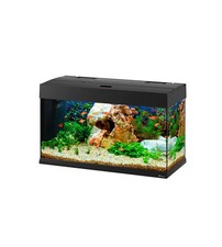 ACQUARIO DUBAI 80 NERO CON LED - 81 X 36 X H 51 CM, 125 L - FERPLAST