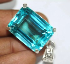 Natural Blue Topaz Pendant