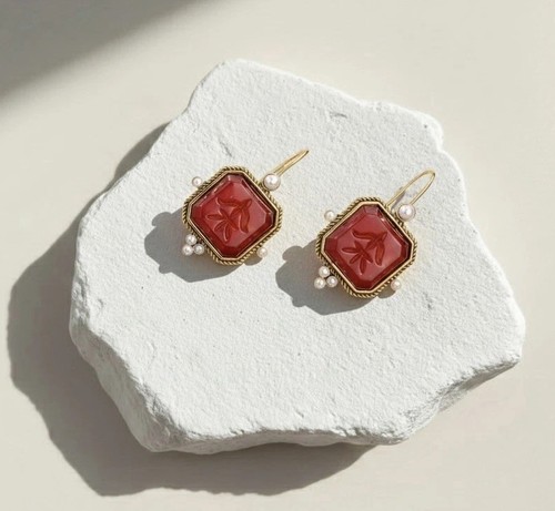 Orecchini intaglio museo - orecchini, perla