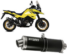 Scarico Storm by Mivv Oval Nero inox per Suzuki Dl V-strom 1050 2020 > 2026