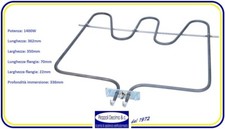 RESISTENZA SERPENTINA INFERIORE BASE FONDO FORNO 1400W TECNOGAS