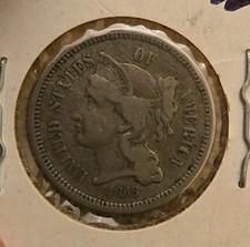 Moneta nichel 3c tre centesimi