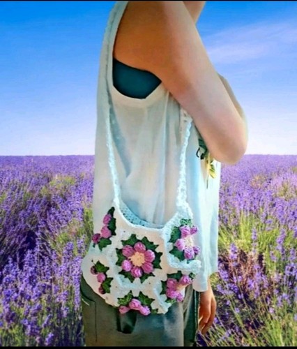 Borsa bianca all uncinetto - borsa, all'uncinetto
