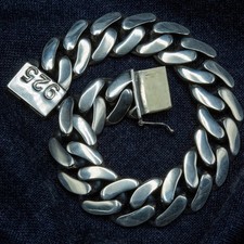 Bracciale largo catena cordino