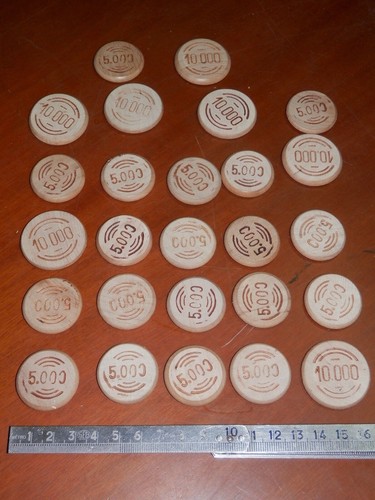 Lotto vecchie fiches in - di,