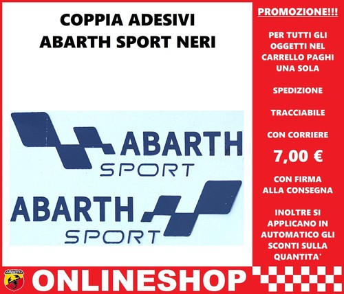 Adesivi neri abarth - neri, sport