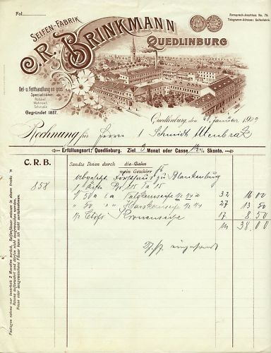 Quedlinburg rechnung 1909 - quedlinburg,,