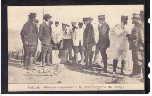 Cartolina libia tobruk marconi - libia,