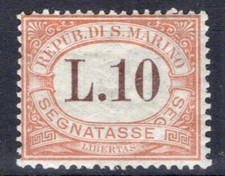 SAN MARINO 1925 SEGNATASSE 10