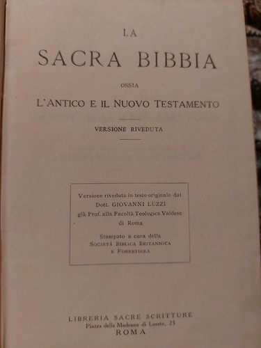 Bibbia commentata luzzi - commentata,