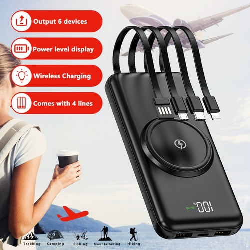Batteria 900000mah caricatore - batteria,