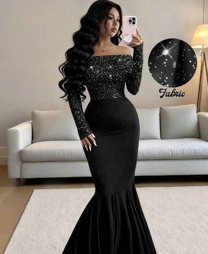 Maxi abito sirena - a,
