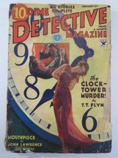 Dime Detective Magazine v.10 #3, 15 febbraio 1934 FR/GD John Newton Howitt copertina!