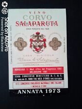 ETICHETTA - ÉTIQUETTE - CORVO SALAPARUTA 1973 - CASTELDACCA  PALERMO