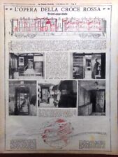 Articolo del 1917 WW1 L'opera della Croce Rossa Treni Ospedale