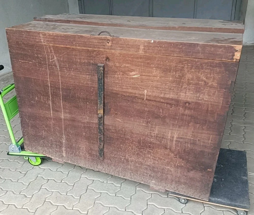 Antico baule legno ferro cassa - antico,