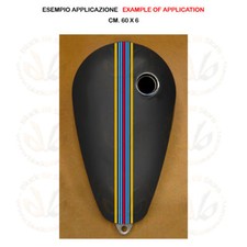 Martini striscia oro adesivo serbatoio moto sticker tank gold print pvc 1 pz.