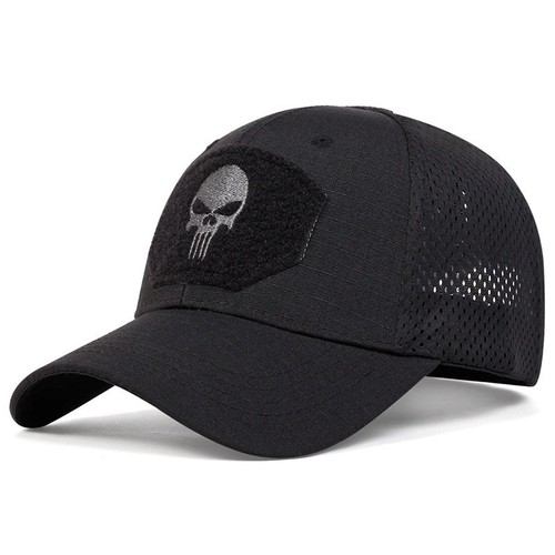 Black skull baseball cap - skull,