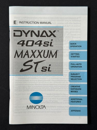 Minolta dynax 404si fotocamera - dynax,