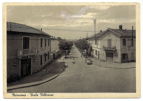 Cartolina nerviano viale - cartolina,