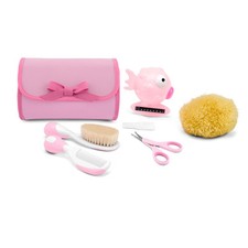 CHICCO Set Igiene Rosa Il mio Primo Beauty 5pz spazzola pettine spugna forbici
