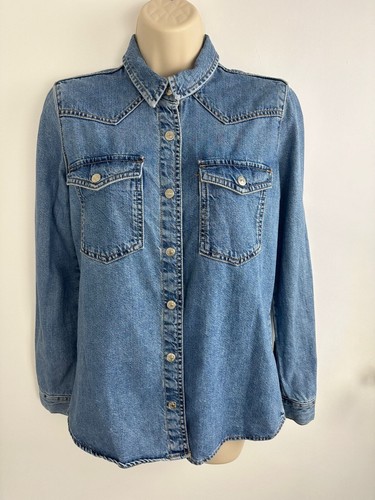 Giacca camicia denim blu - , zara
