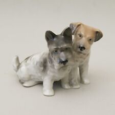 SCOTTISH TERRIER JACK RUSSEL COPPIA CANI PORCELLANA ERNST BOHE SÖHNE RUDOLSTADT