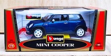 Bburago Mini Cooper blu - Gold