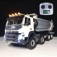 JDM 1/14 8*8 Metallo Idraulico RC Dumper Camion 2 Velocità Cambio Asse Differenziale
