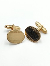 Gemelli vintage ovali dorati