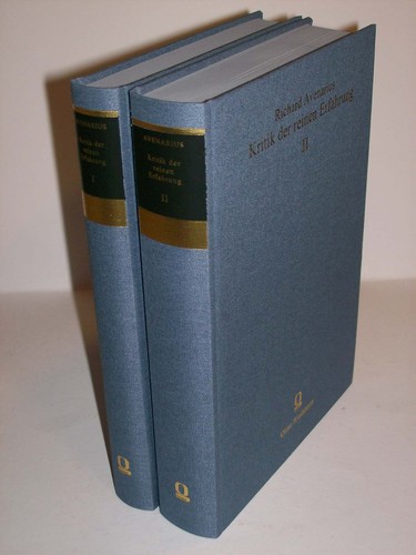 Richard avenarius kritik - avenarius:, der