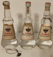 3 bottiglie Vodka Keglevich 0,75l vintage