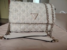 BORSA DONNA GUESS giully borsa a tracolla WHITE 