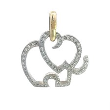 Ciondolo elefante diamantato