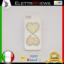 Cover custodia TPU per Iphone 5-5s Bianco Cuori