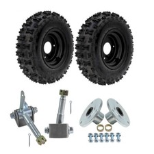 2PZ 4.10-6 Cerchio Ruota Anteriore + Mandrino Borchia Mozzo per Mobilità Bici Go Kart ATV