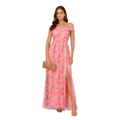 Abito adrianna papell rosa - papell,