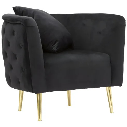 Poltrona velluto nero - velluto,