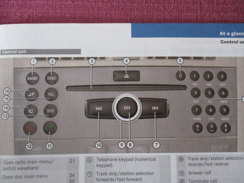 Manuale radio mercedes benz - radio, mercedes-benz