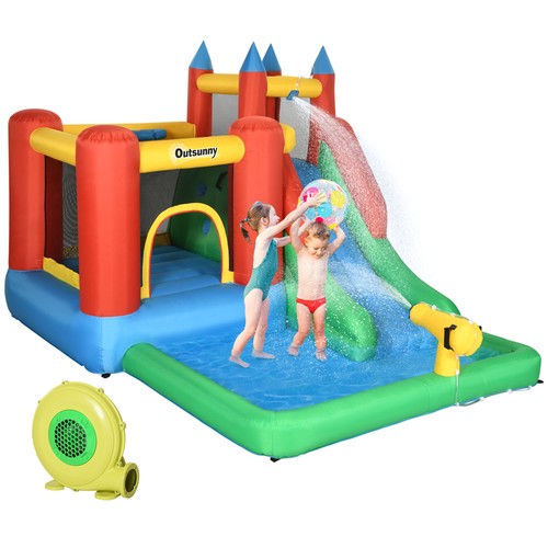 Outsunny castello gonfiabile - outsunny,