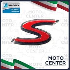 TARGHETTA S BASE NERA FIANCATA LATERALE PIAGGIO LIBERTY S 50 IGET 4T 3V E5 NO AB