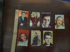 56. Lotto 7 immagini personaggi famosi anni 50. cm. 7X4,5 circa