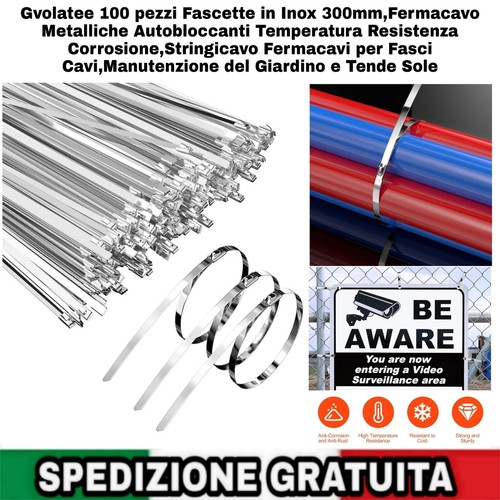 100pz fascette inox - fascette,