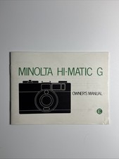 Minolta HI-MATIC G Manuale