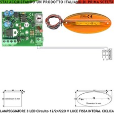 Led Luce Fissa Lampeggiante Sequenziale 12/24/220 V Allarme Asta Barriera Strada