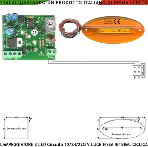 Led luce fissa lampeggiante - led,