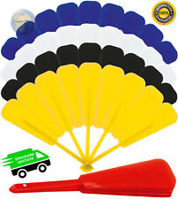 VENTAGLIO di Plastica COLORATO Nuovo 34x21 cm MATRIMONIO Segnaposto SPOSA Gadget